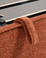 Letto sfoderabile Arvian in ciniglia terracotta con contenitore apribile per materasso 180 x 200 cm