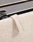 Letto sfoderabile Dafra in ciniglia beige con contenitore apribile per materasso 160 x 200 cm