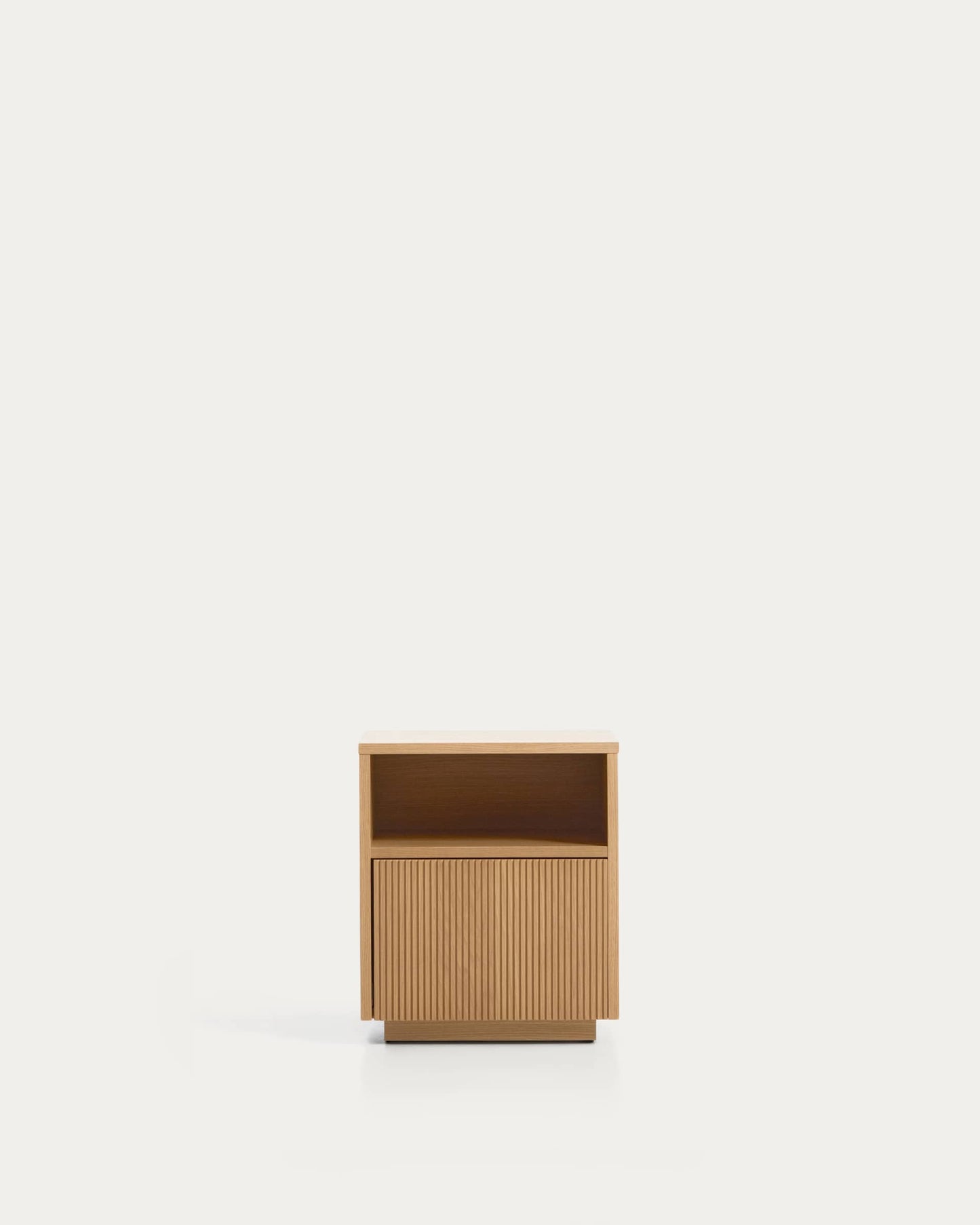 Comodino Helvine 1 cassetto in impiallacciato di rovere 45 x 52 cm FSC 100%