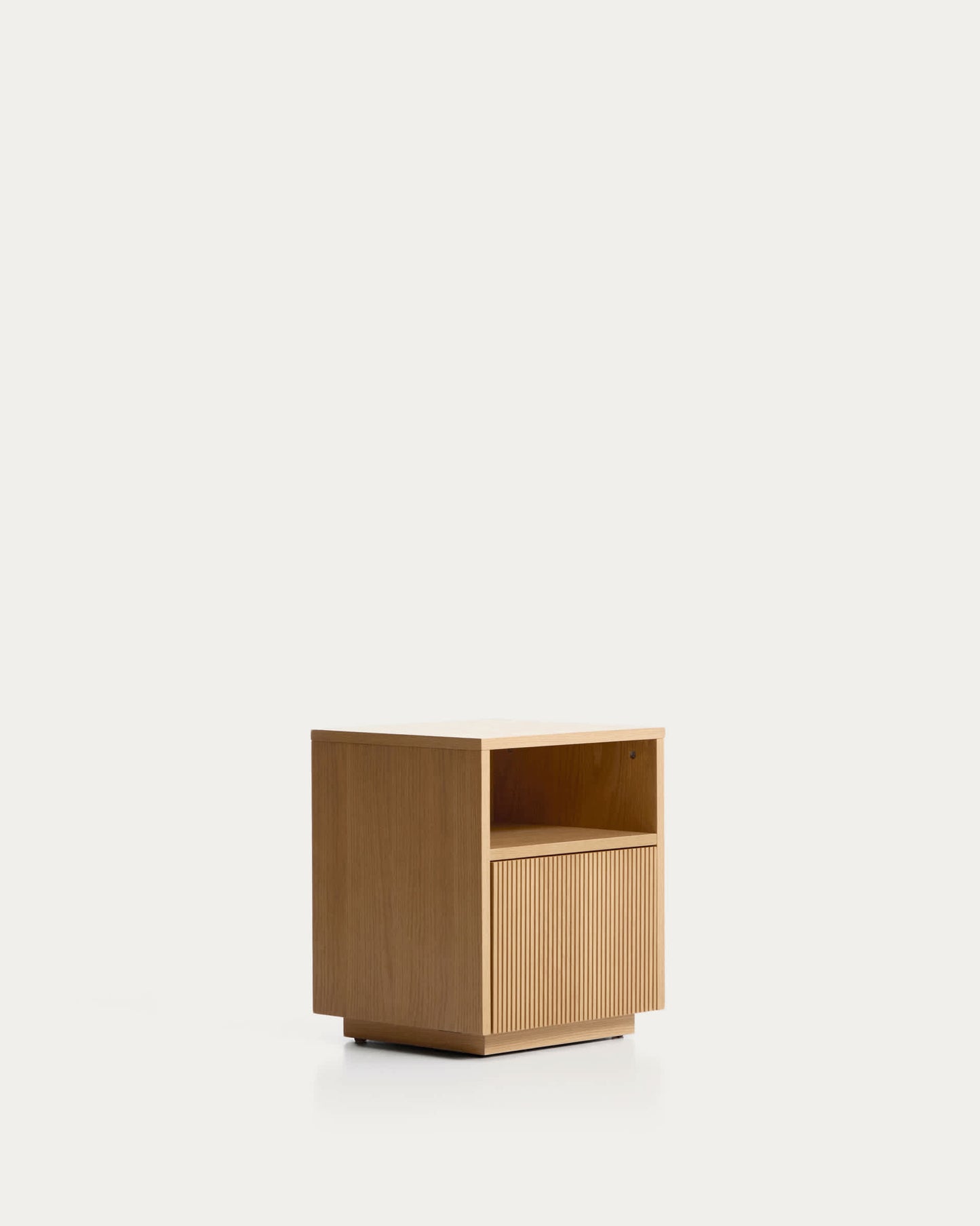 Comodino Helvine 1 cassetto in impiallacciato di rovere 45 x 52 cm FSC 100%