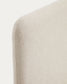 Letto Selven in ciniglia beige per materasso da 180 x 200 cm