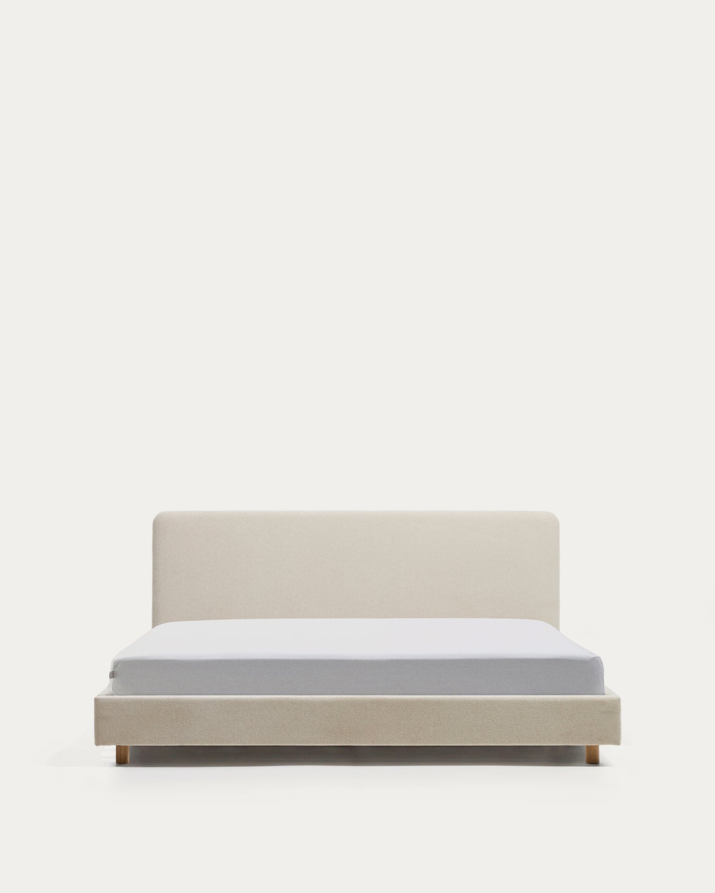 Letto Selven in ciniglia beige