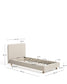 Letto Selven in ciniglia beige per materasso da 90 x 200 cm
