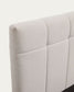 Letto contenitore sollevabile Darnela in ciniglia écru per materasso da 180 x 200 cm