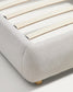 Letto Elerio in ciniglia écru per materasso da 90 x 200 cm