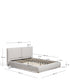 Letto Elerio in ciniglia écru per materasso da 160 x 200 cm