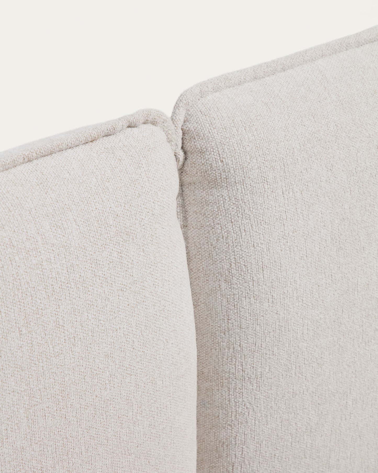 Letto Elerio in ciniglia écru per materasso da 180 x 200 cm