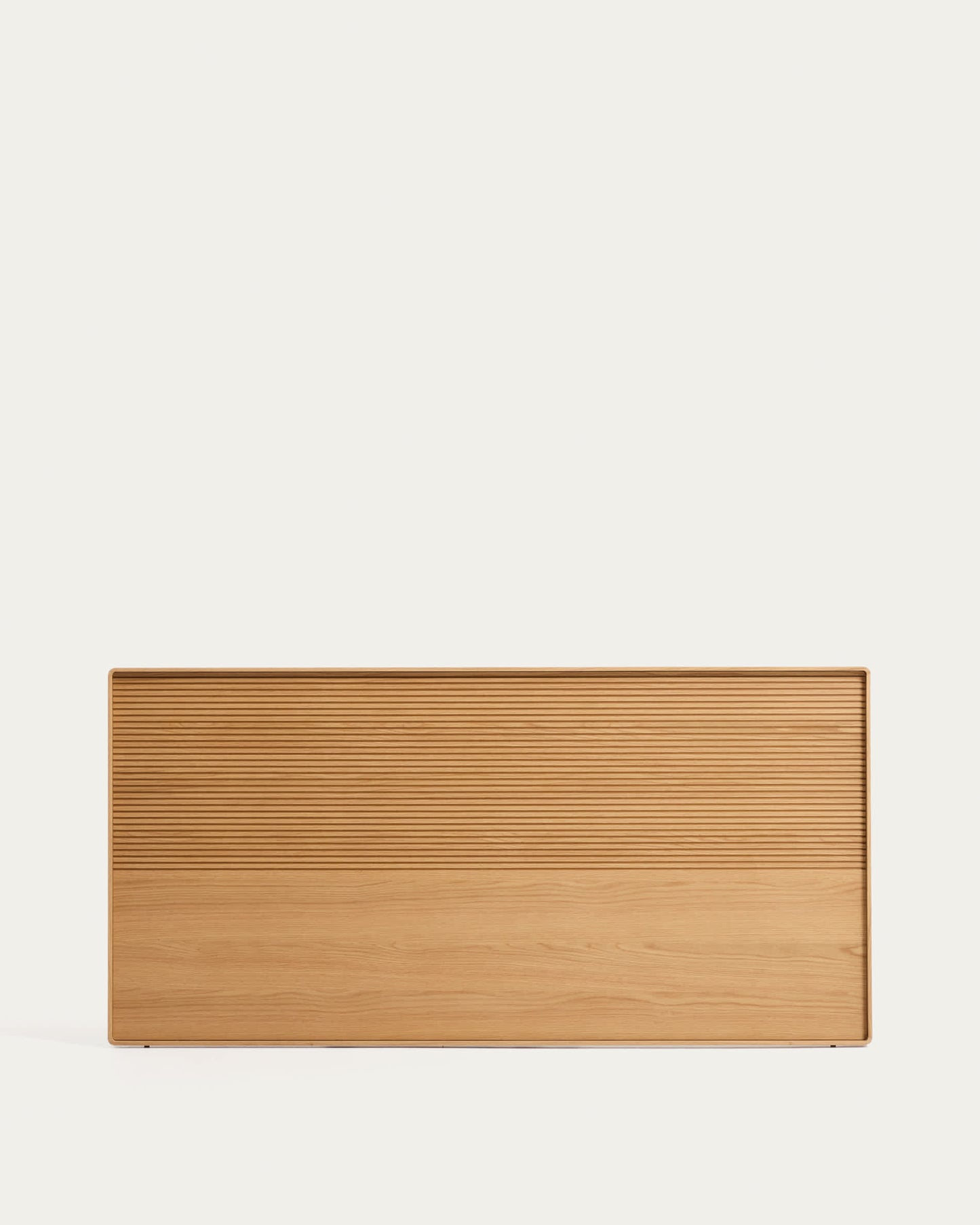 Testiera Norlen in impiallacciato di rovere con finitura naturale e luce LED per letto fino a 180 cm FSC Mix Credit