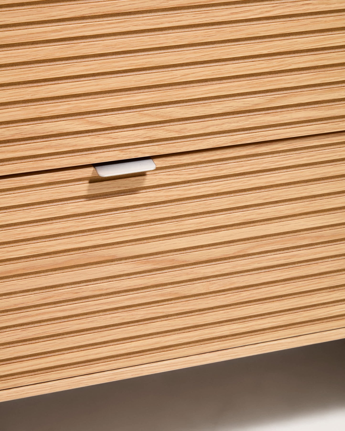 Cassettiera Norlen 3 cassetti in impiallacciato di rovere con finitura naturale FSC Mix Credit 101 x 75 cm