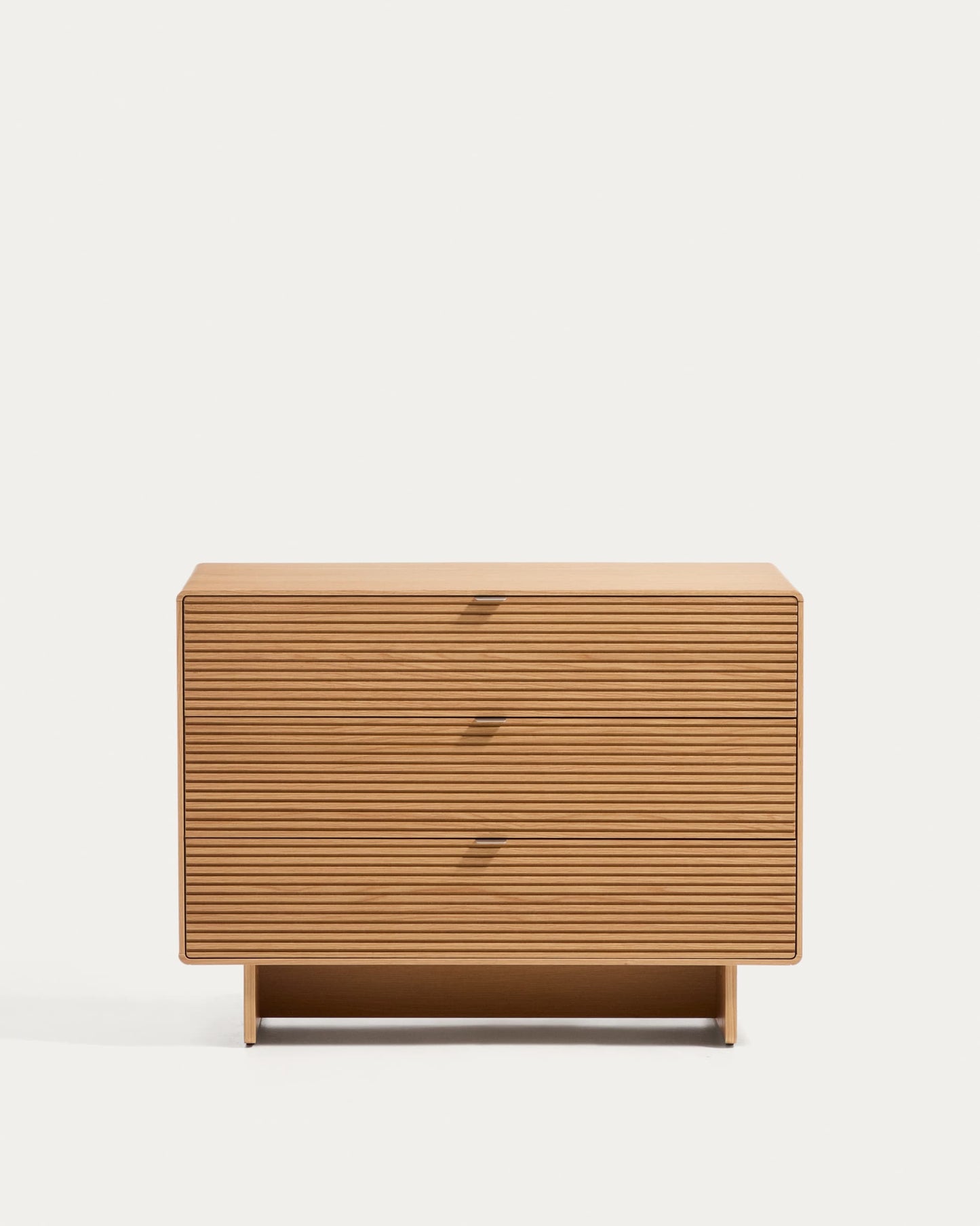 Cassettiera Norlen 3 cassetti in impiallacciato di rovere con finitura naturale FSC Mix Credit 101 x 75 cm