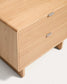 Comodino Norlen 2 cassetti in impiallacciato di rovere con finitura naturale FSC Mix Credit 60 x 52 cm