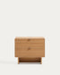 Comodino Norlen 2 cassetti in impiallacciato di rovere con finitura naturale FSC Mix Credit 60 x 52 cm