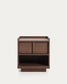 Comodino Onix 1 cassetto in impiallacciatura di noce finitura scura 45 x 47 cm FSC Mix Credit