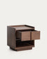Comodino Onix 1 cassetto in impiallacciatura di noce finitura scura 45 x 47 cm FSC Mix Credit
