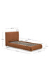 Letto Elerio in ciniglia rosso ramato chiaro per materasso da 90 x 200 cm