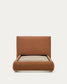 Letto Elerio in ciniglia rosso ramato chiaro per materasso da 90 x 200 cm