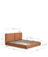 Letto Elerio in ciniglia rosso ramato chiaro per materasso da 150 x 200 cm