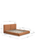 Letto Elerio in ciniglia rosso ramato chiaro per materasso da 180 x 200 cm