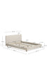 Letto Selven in ciniglia beige