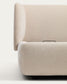 Letto sfoderabile con letto contenitore Nerla in ciniglia beige per materasso da 160 x 200 cm