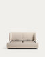 Letto sfoderabile con letto contenitore Nerla in ciniglia beige per materasso da 160 x 200 cm