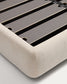 Letto sfoderabile con contenitore Nerla in ciniglia beige per materasso 180 x 200 cm