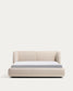 Letto sfoderabile con contenitore Nerla in ciniglia beige per materasso 180 x 200 cm