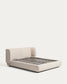 Letto sfoderabile con contenitore Nerla in ciniglia beige per materasso 180 x 200 cm