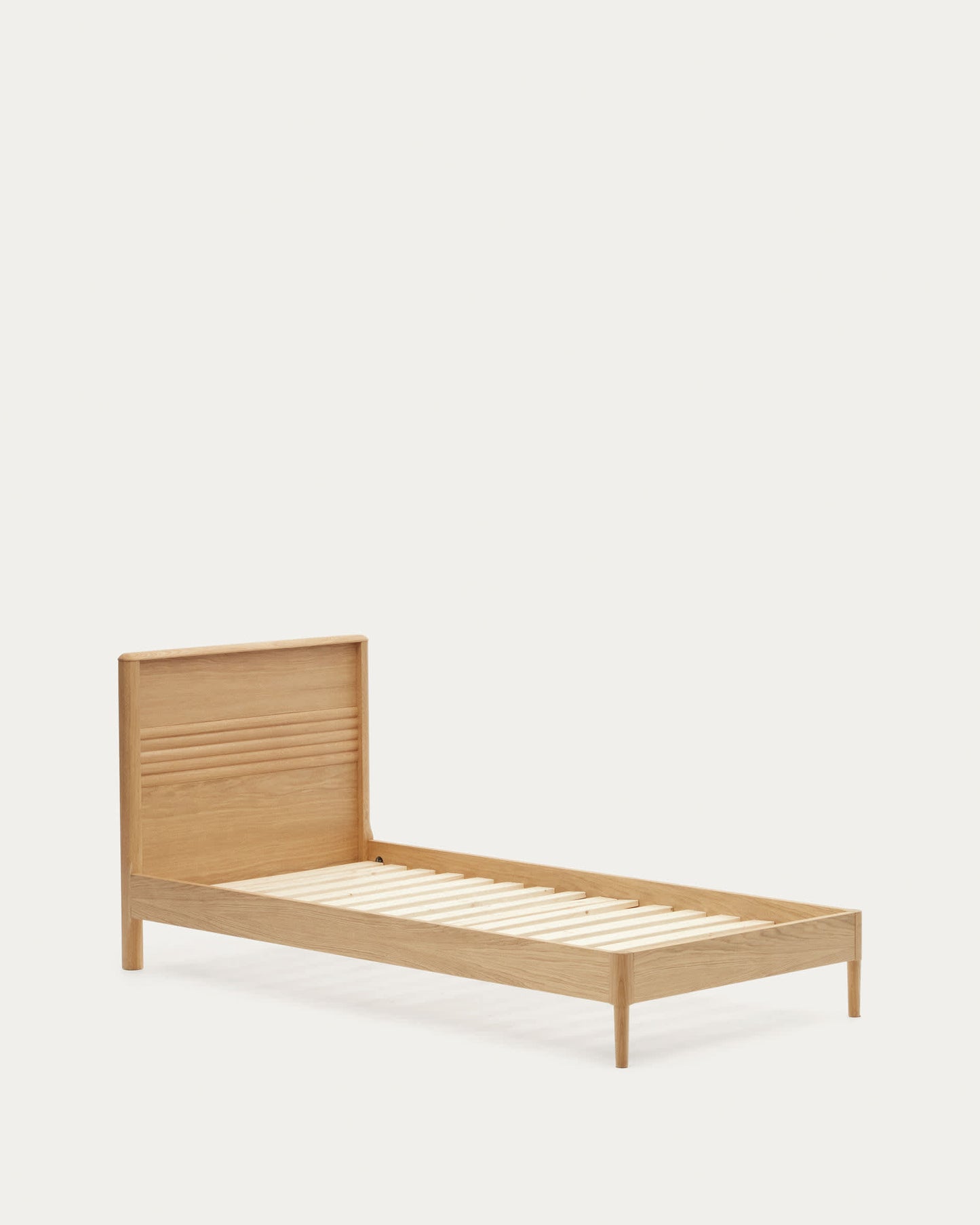 Letto Lenon in legno e rovere impiallacciato per materasso 200 x 90 cm