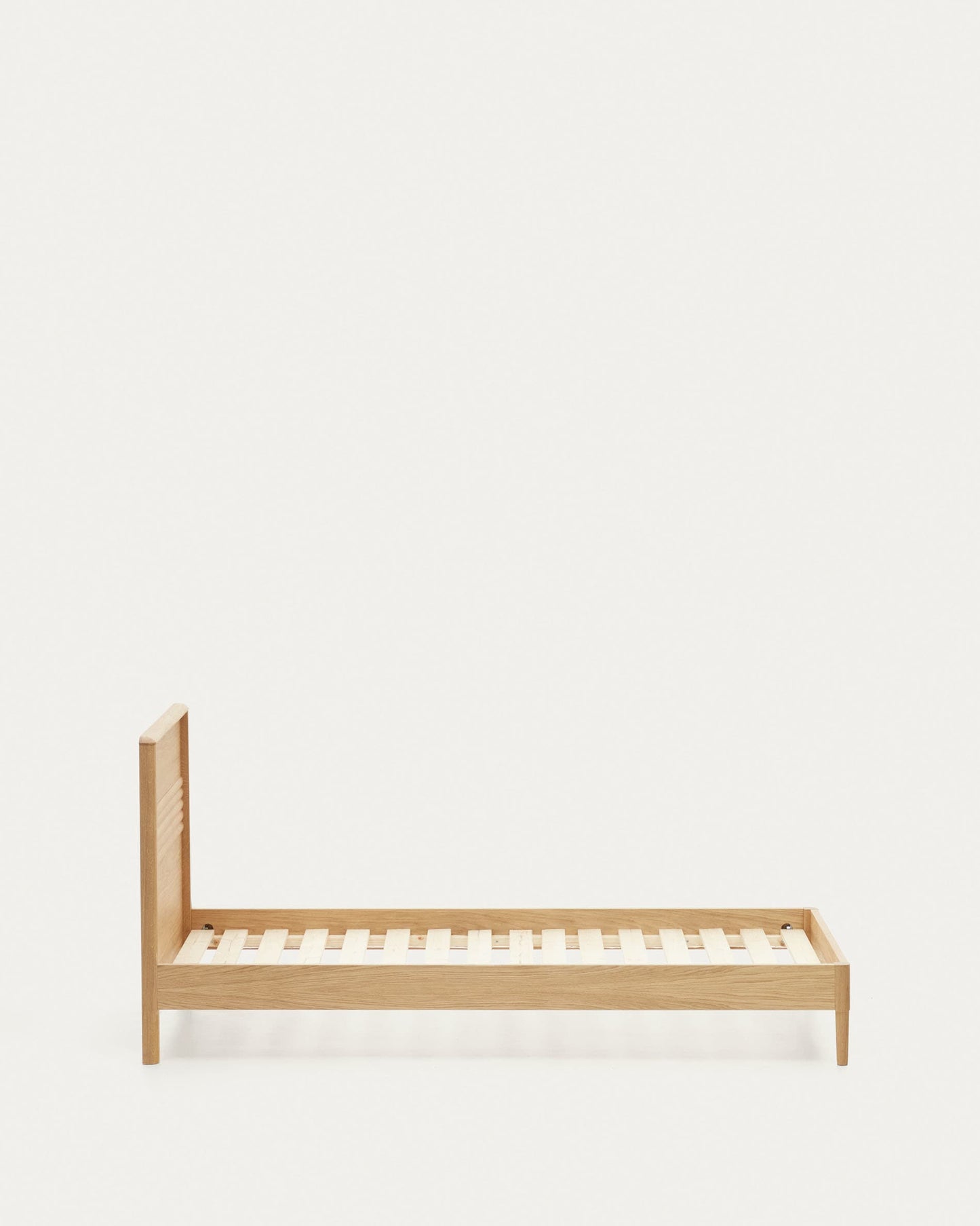 Letto Lenon in legno e rovere impiallacciato per materasso 200 x 90 cm