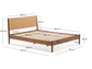 Letto Elan impiallacciatura e legno massiccio di noce corda materasso 160x200cm FSC Mix Credit