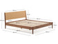 Letto Elan impiallacciatura e legno massiccio di noce corda materasso 180x200cm FSC Mix Credit