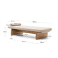Chaise-longue Topaz in ciniglia beige e legno massello di frassino finitura naturale 200cm FSC 100%