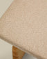Chaise-longue Topaz in ciniglia beige e legno massello di frassino finitura naturale 200cm FSC 100%