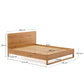 Letto Alguema con impiallacciatura in rovere e finitura naturale per materasso 180 x 200 cm