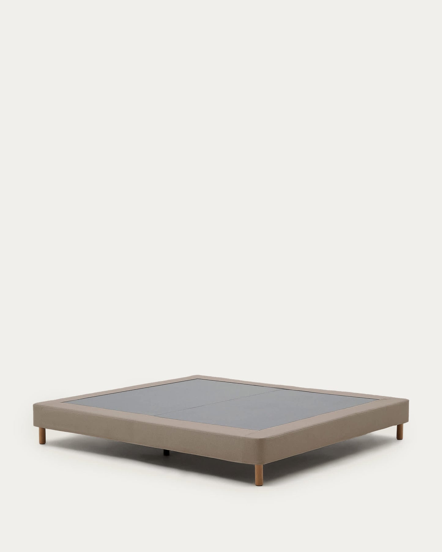 Base sfoderabile Ofelia marrone con gambe in legno massiccio di faggio per materasso da 160 x 200 cm
