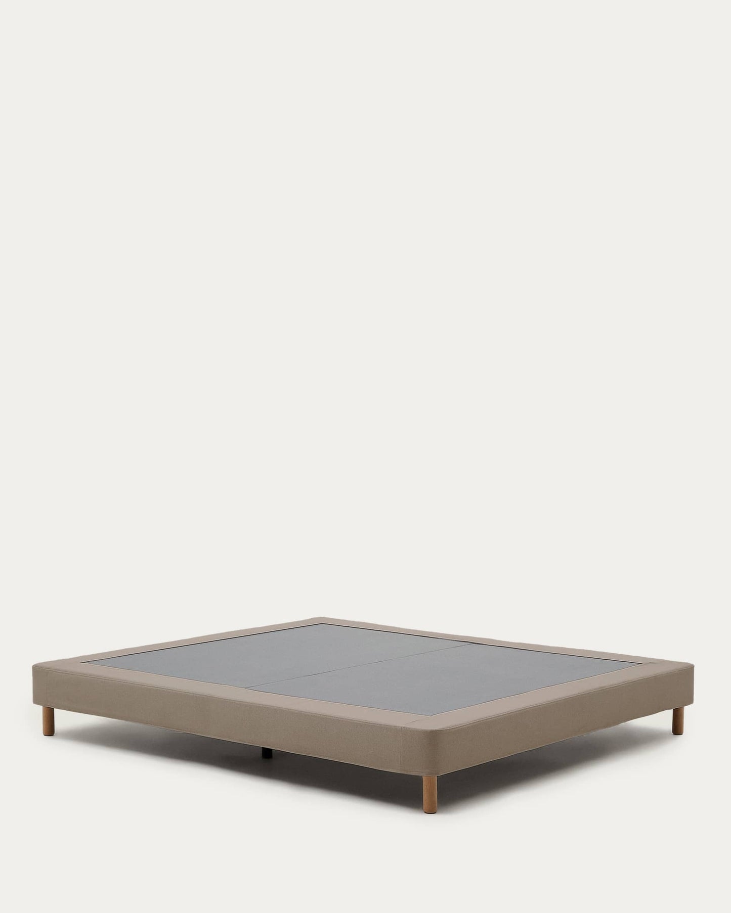 Base sfoderabile Ofelia marrone con gambe in legno massiccio di faggio per materasso da 180 x 200 cm