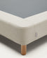 Base sfoderabile Ofelia ecru con piedi in legno massiccio di faggio per materasso da 180x200 cm FSC Mix Credit