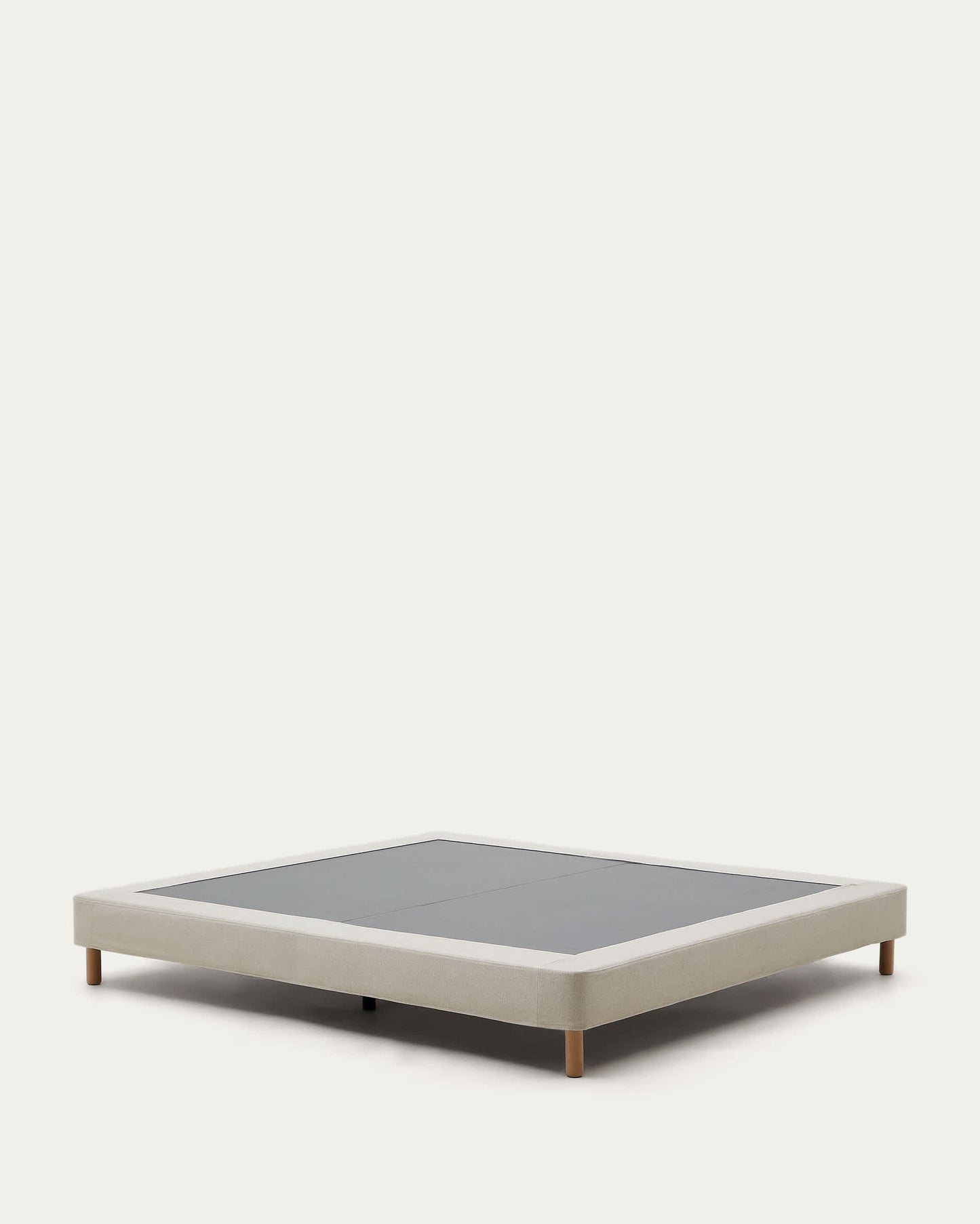 Base sfoderabile Ofelia ecru con piedi in legno massiccio di faggio per materasso da 180x200 cm FSC Mix Credit