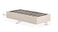 Letto contenitore sfoderabile Nelzi in ciniglia écru per materasso da 90 x 200 cm FSC 100%