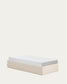 Letto contenitore sfoderabile Nelzi in ciniglia écru per materasso da 90 x 200 cm FSC 100%