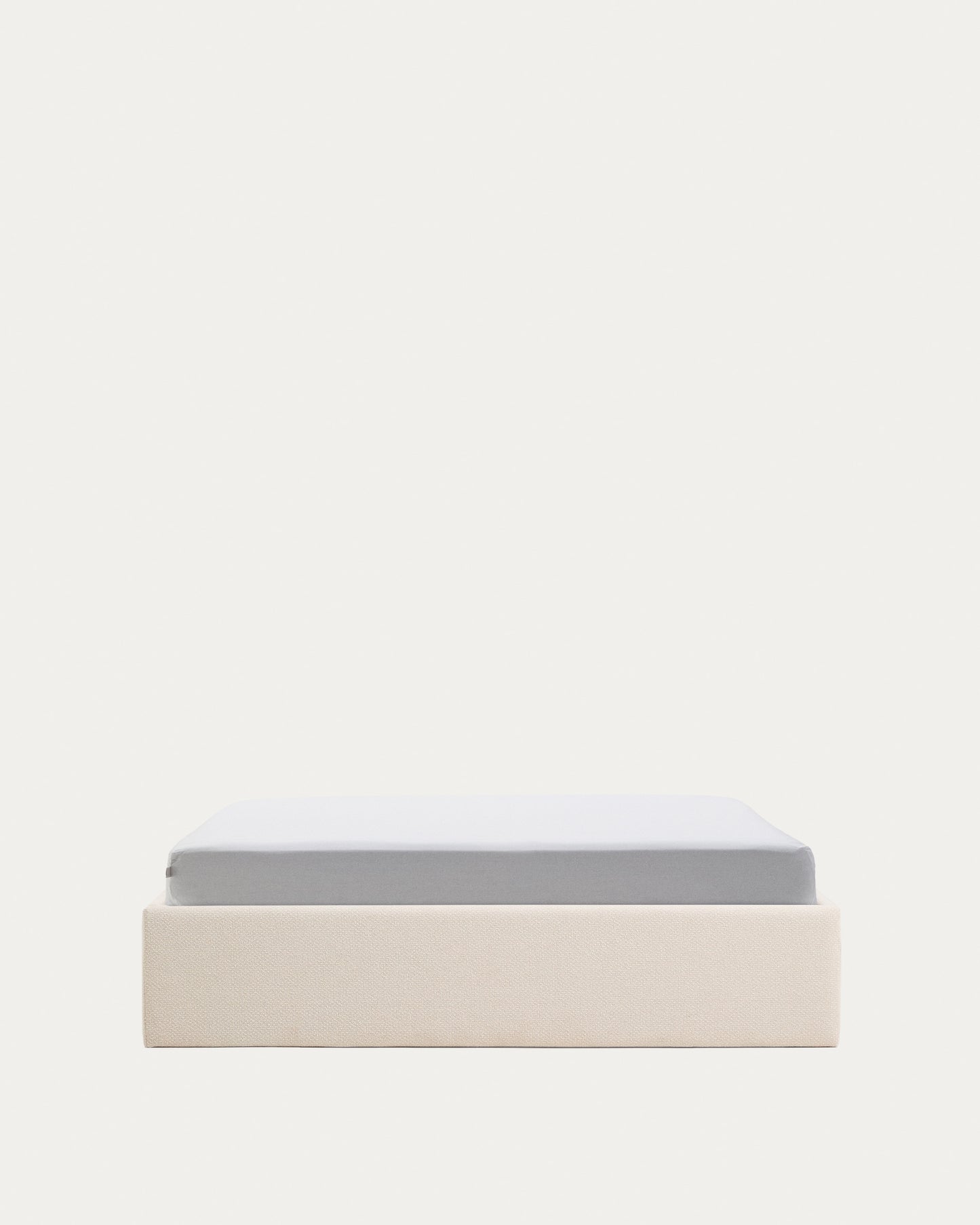 Letto contenitore sfoderabile Nelzi in ciniglia écru