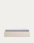 Letto contenitore sfoderabile Nelzi in ciniglia écru per materasso da 160 x 200 cm FSC 100%