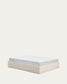 Letto contenitore sfoderabile Nelzi in ciniglia écru per materasso da 160 x 200 cm FSC 100%