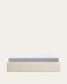 Letto contenitore sfoderabile Nelzi in ciniglia écru per materasso da 180 x 200 cm FSC 100%
