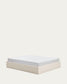 Letto contenitore sfoderabile Nelzi in ciniglia écru per materasso da 180 x 200 cm FSC 100%