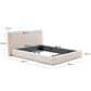 Letto sfoderabile Blok écru per materasso 160 x 200 cm