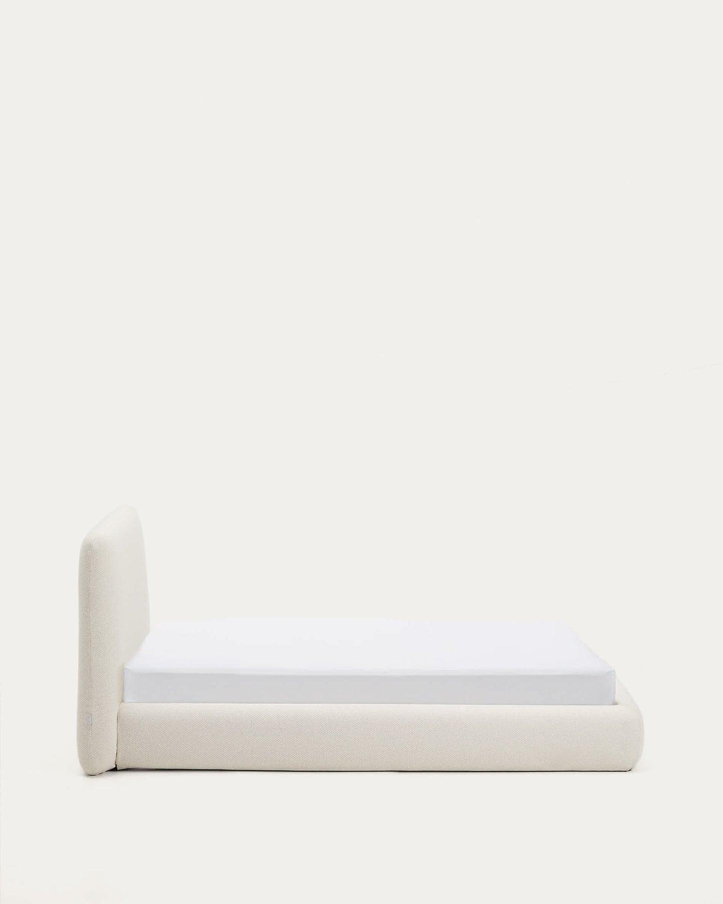 Letto sfoderabile Martina in ciniglia écru per materassi 90 x 200 cm