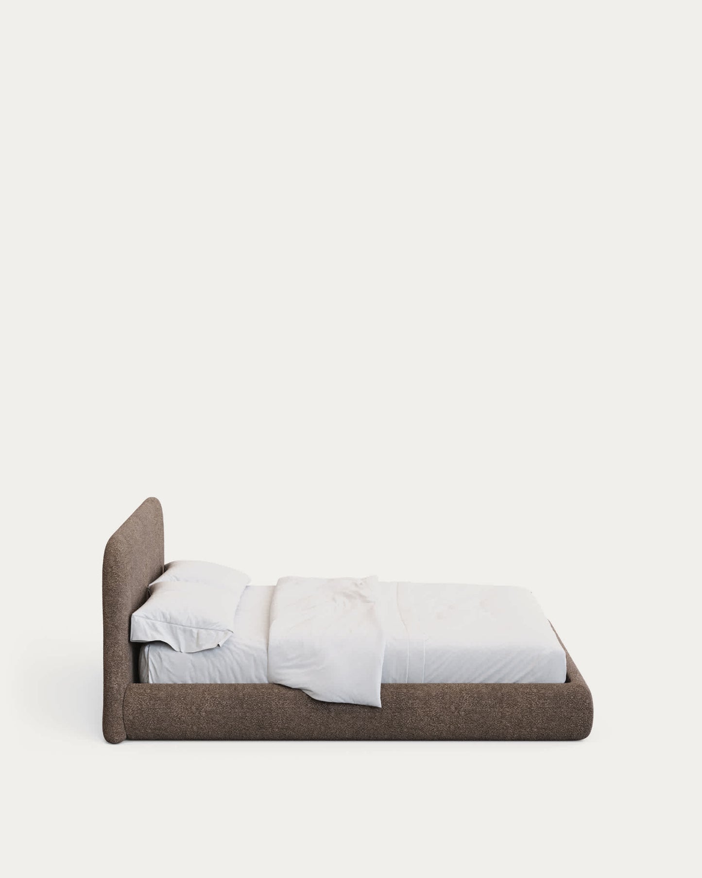 Letto sfoderabile Martina in montone sintetico marrone per materasso da 160 x 200 cm FSC Mix Credit