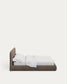 Letto sfoderabile Martina in montone sintetico marrone per materasso da 160 x 200 cm FSC Mix Credit